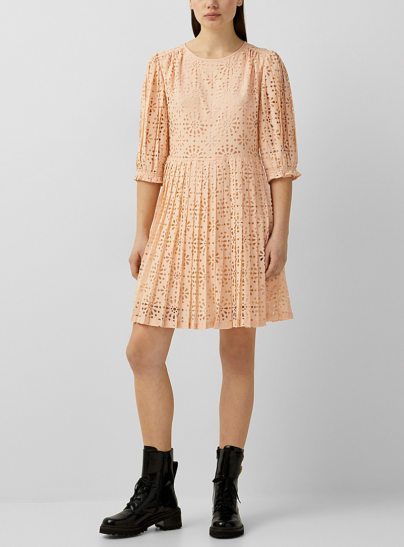 See by Chloé Tan Pink openwork dress for women