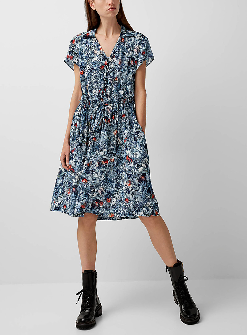 See by Chloé Patterned Blue Strawberries shirtdress for women