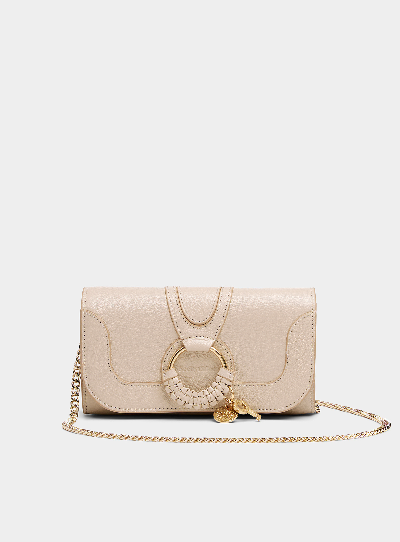 See By Chloé Hana Small Flap Bag In Silver