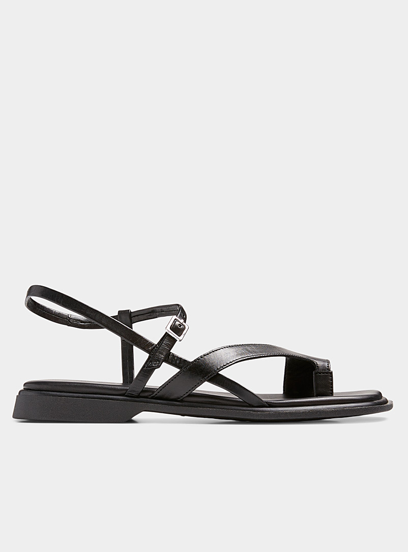 Vagabond Shoemakers: La sandale minimaliste fines brides Izzy Femme Noir pour femme