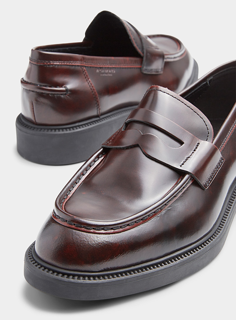 Vagabond Shoemakers Burgundy Alex M burgundy leather penny loafers Men for men