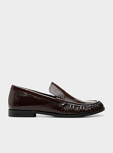 Vagabond Shoemakers Brown Brandi patent leather ruched loafers Women for women
