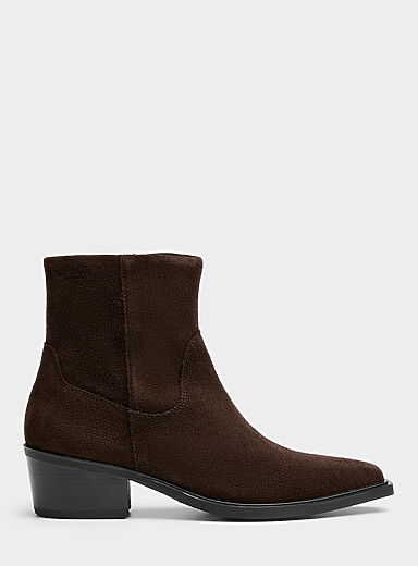 Vagabond Shoemakers: La botte cheville su&egrave;de brun Kelsey Femme Brun pour femme