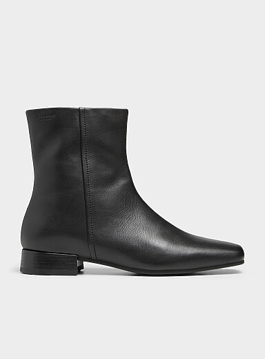 La botte cuir bout carr&eacute; Mona Femme