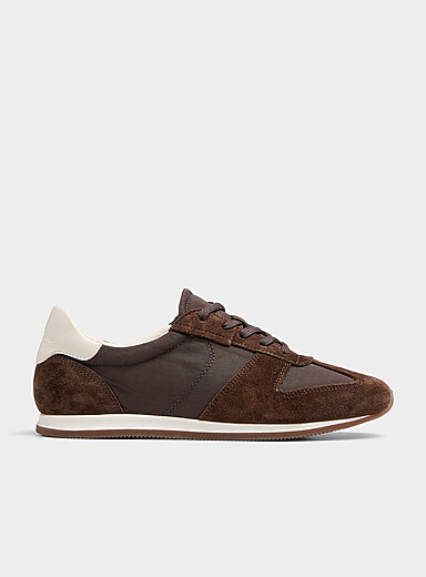 Yasmin chocolate suede sneakers