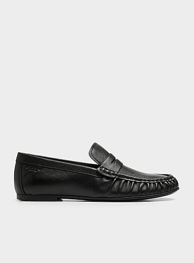 Vagabond Shoemakers: Le fl&acirc;neur fronc&eacute; Aleya cuir noir Noir pour femme