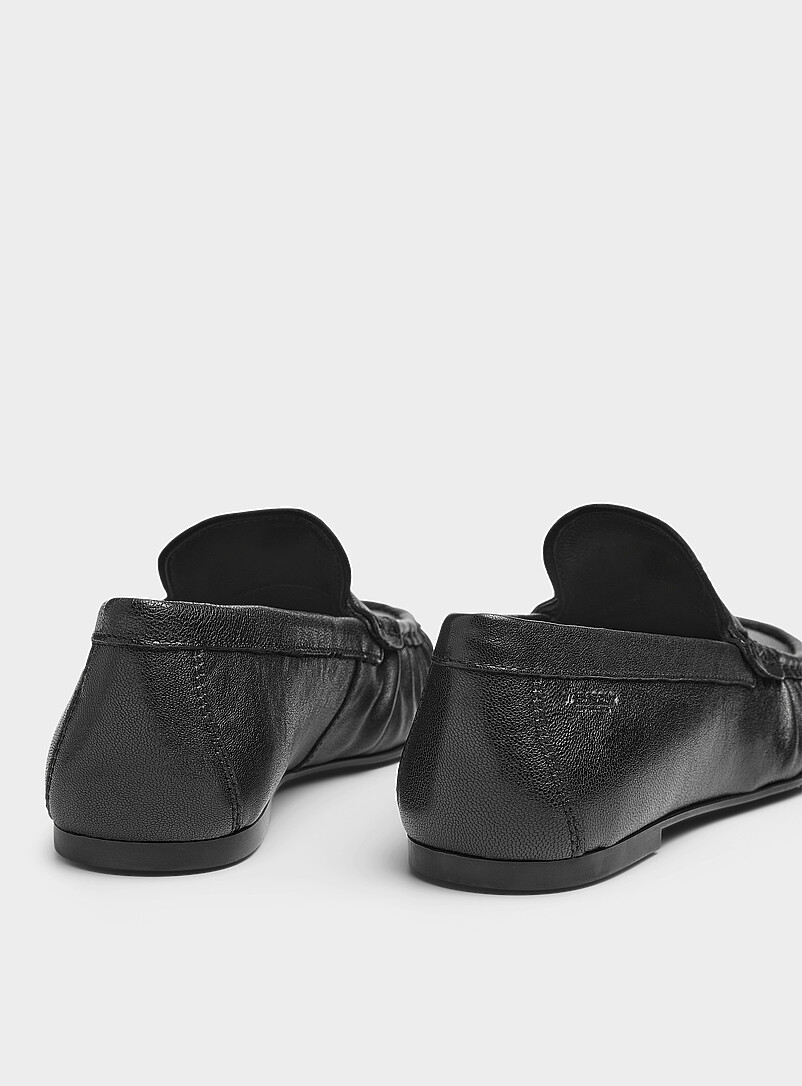 Vagabond Shoemakers: Le fl&acirc;neur fronc&eacute; Aleya cuir noir Noir pour femme