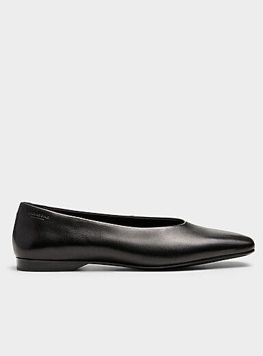 La ballerine cuir bout carr&eacute; Delia Femme