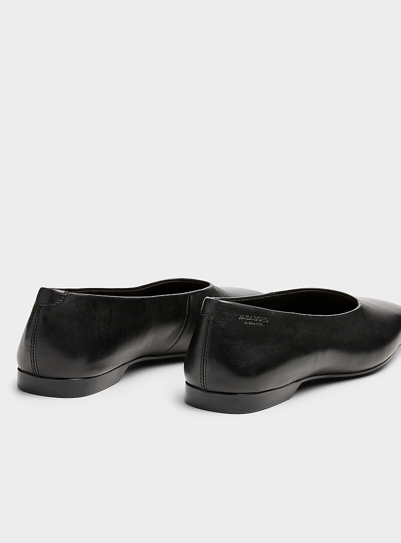Vagabond Shoemakers: La ballerine cuir bout carr&eacute; Delia Femme Noir pour femme