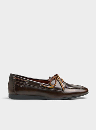 La chaussure bateau cuir brun Hillary