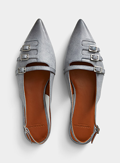 Hermine metallic faux-denim mules Women | Vagabond Shoemakers | All Our ...