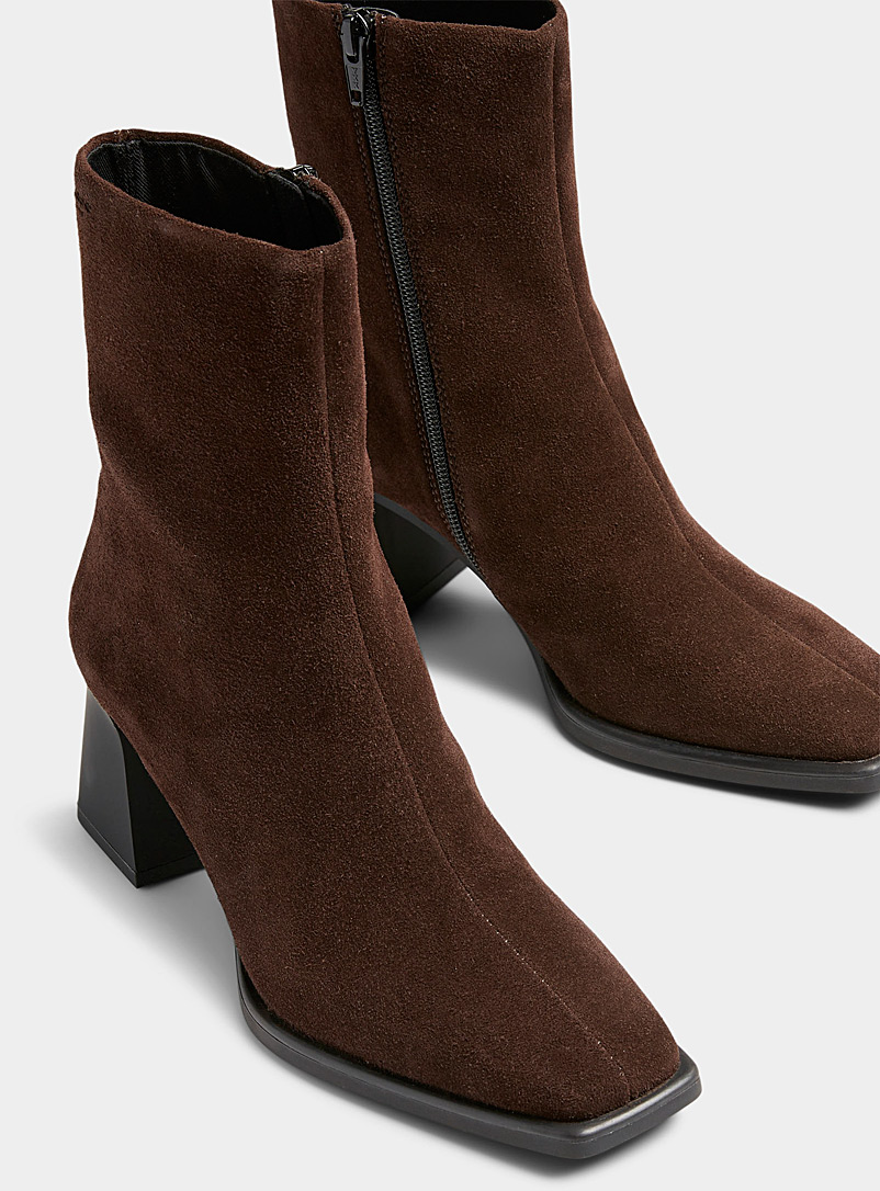 Vagabond Shoemakers Brown Hedda square-toe suede boot Women for women