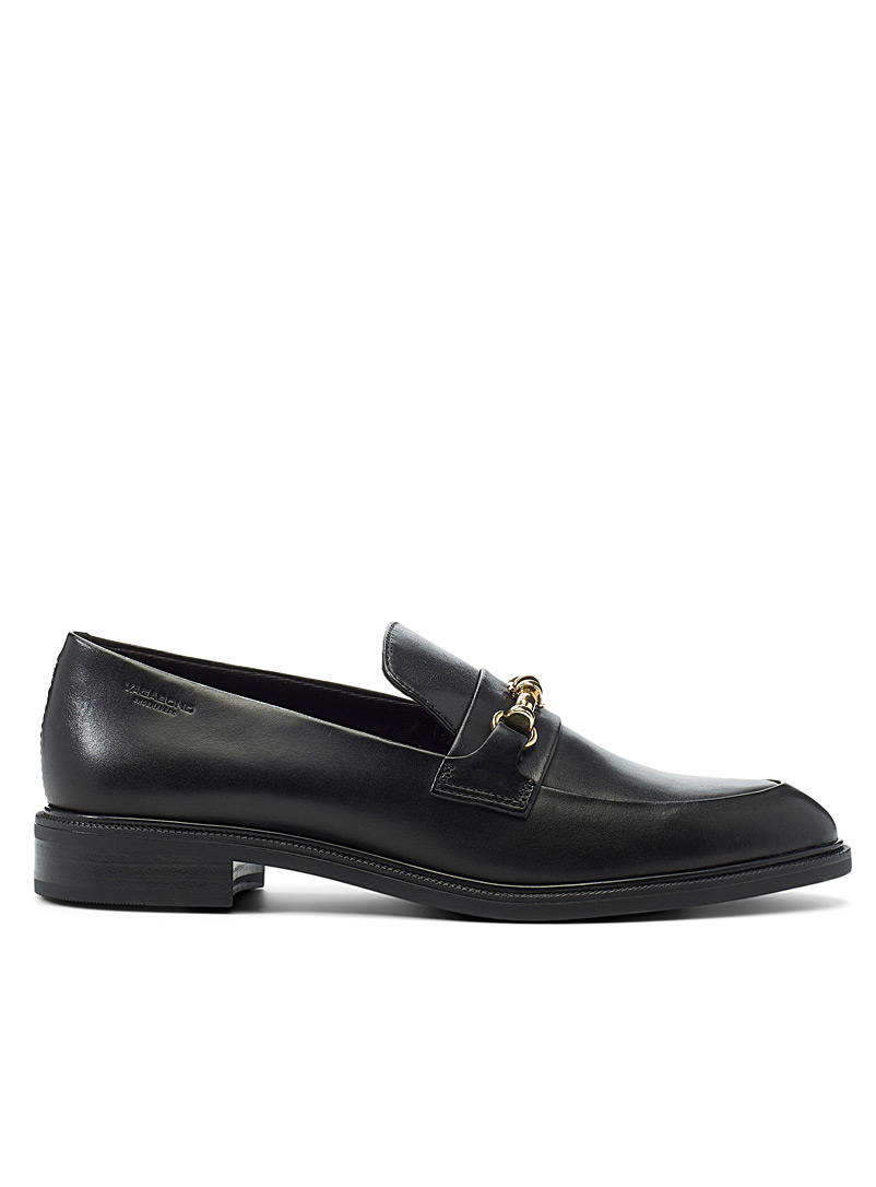 black buckle loafers womens
