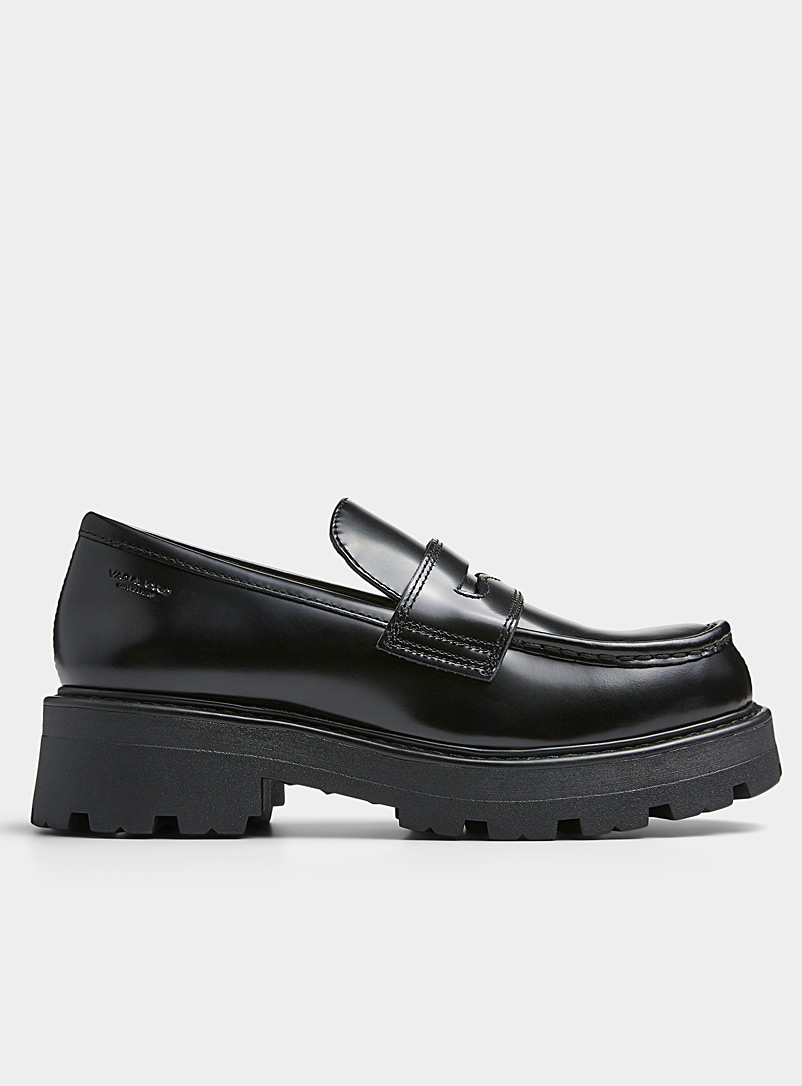 Vagabond Shoemakers Black Cosmo 2.0 shiny penny loafers Women for women