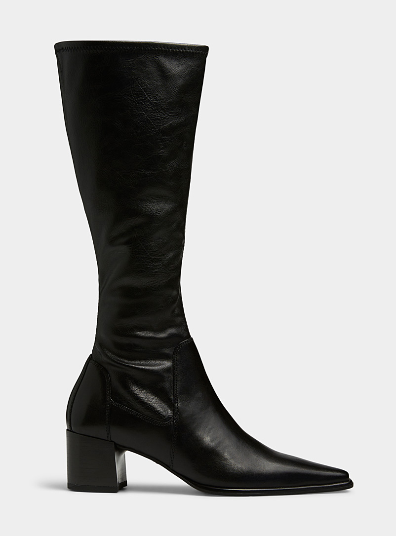 Vagabond Shoemakers: La botte genou cuir souple Giselle Femme Noir pour femme