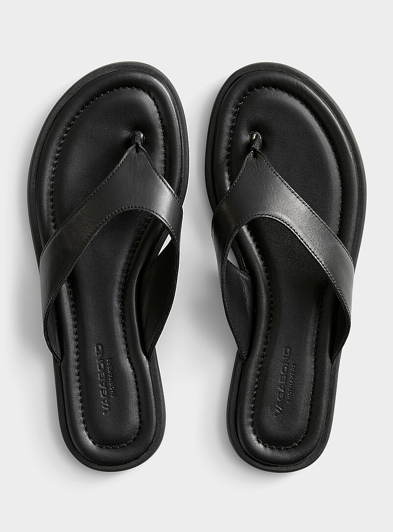 Black leather Zaida minimalist sandals Women product image 2