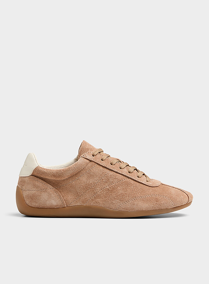 Hollie Latte Suede Sneakers