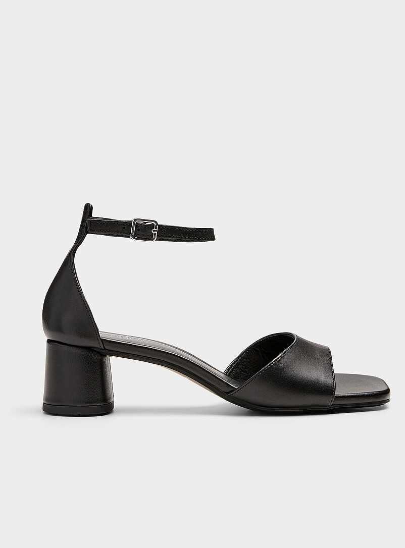 Black leather Piper block-heel sandal Women product image (primary)