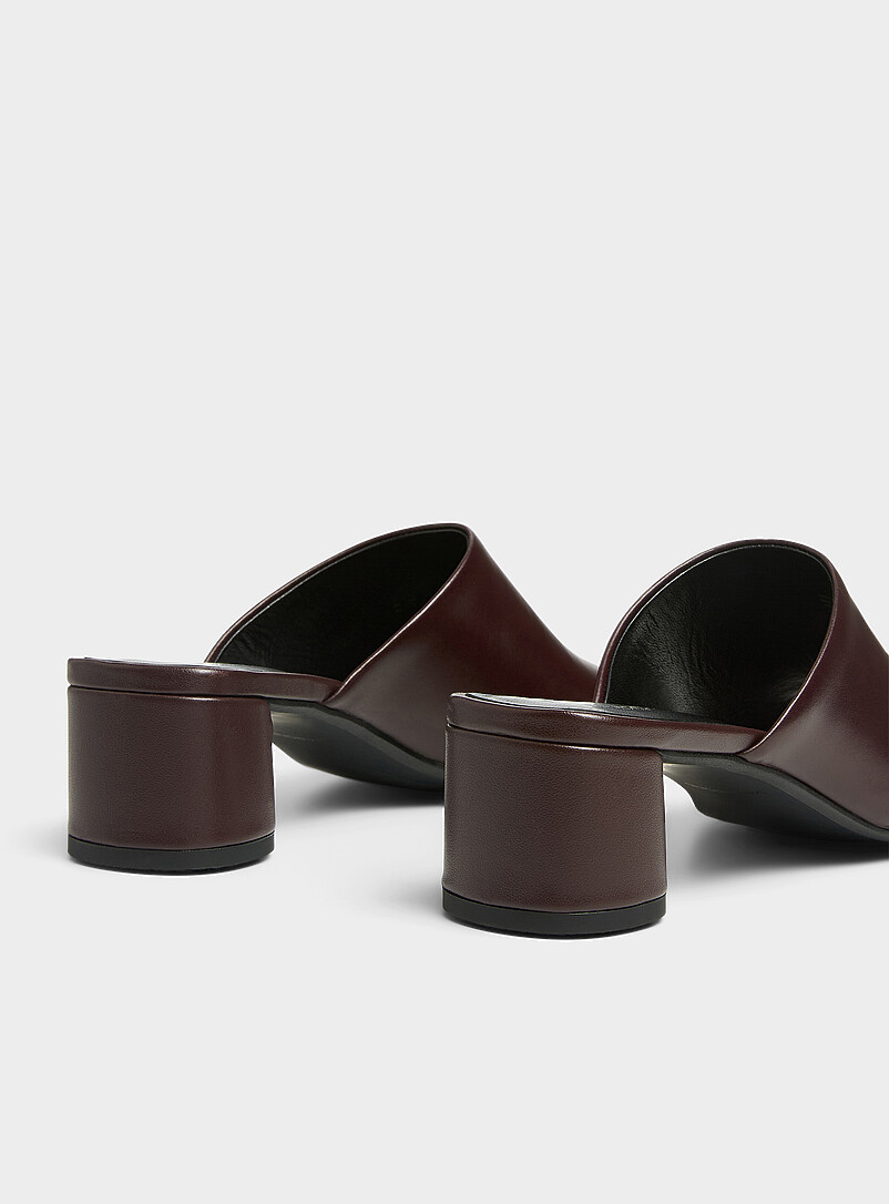 Cherry leather Piper block-heel mule Women product image 2