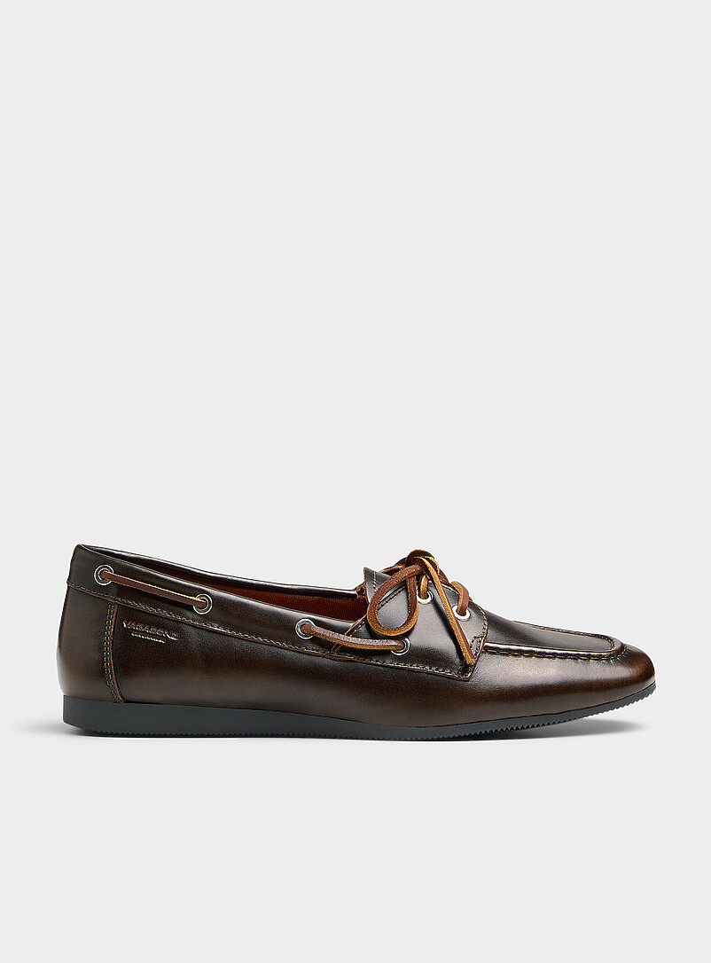Hillary brown leather boat shoes Women product image 3
