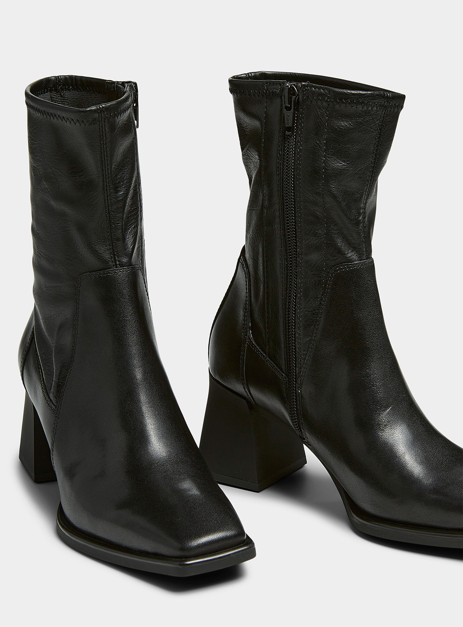 Shop Vagabond Shoemakers Hedda Soft Leather Boots Women In Black