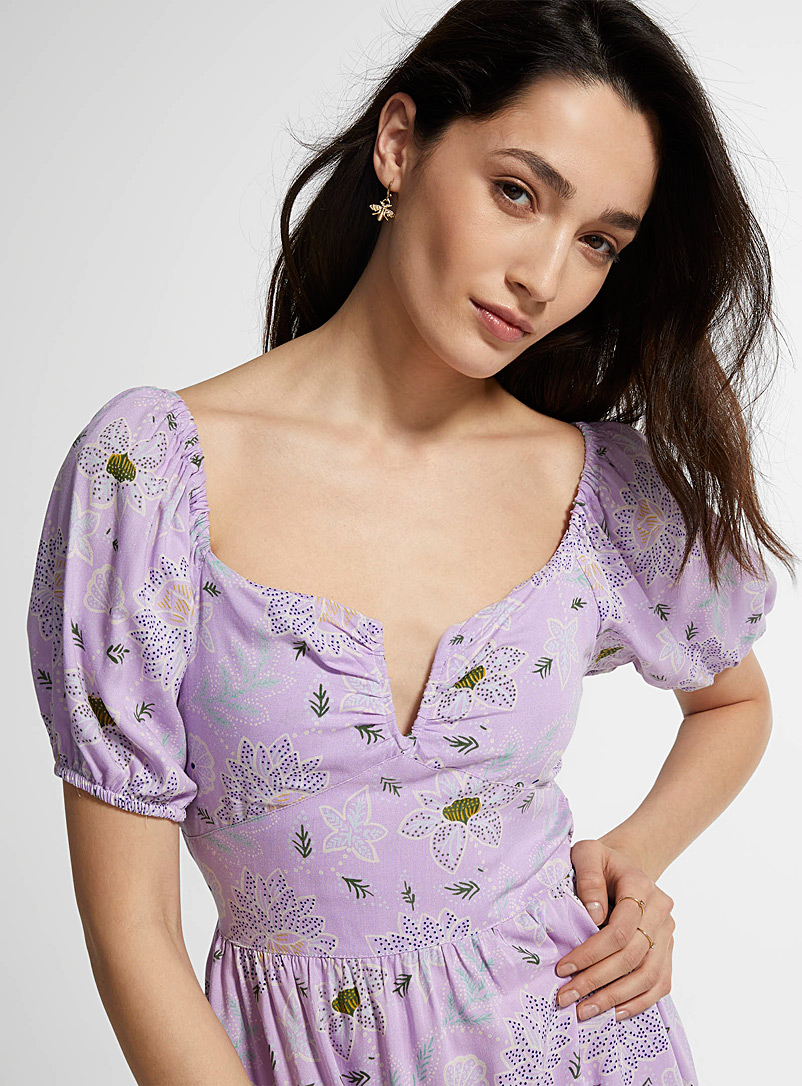 Icône Lilacs Lilac open-back mini-dress for women