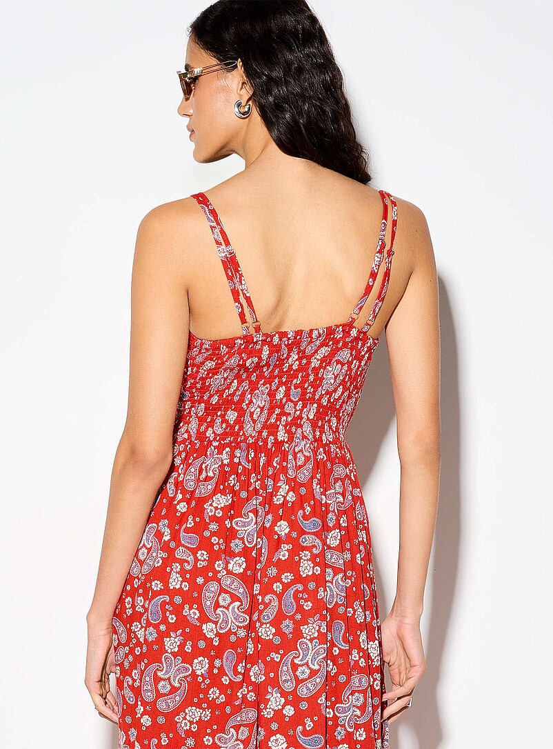 Floral paisley crocheted inserts maxi dress | Icône | Sundress