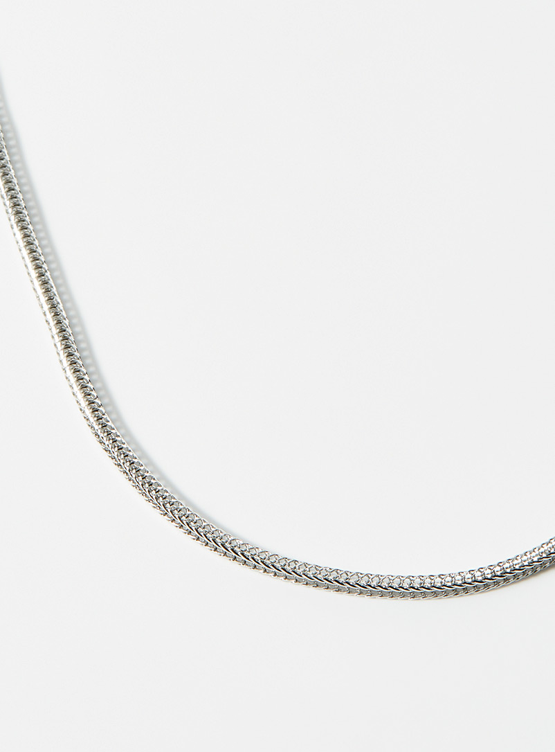 Le 31 Silver Ultra-fine snake-link chain for men