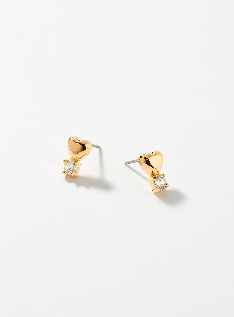 Simons Assorted Shimmery heart earrings for women