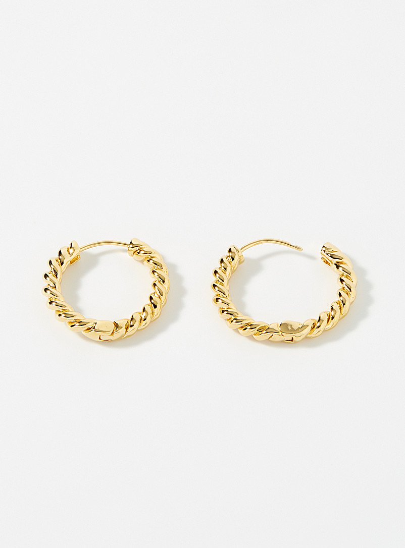 Simons: Les anneaux torsades dorées Assorti pour femme