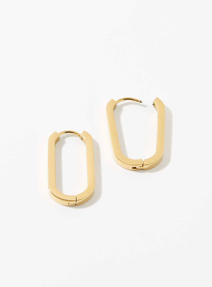 Simons Assorted Shiny oval hoops for women