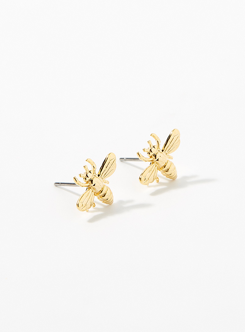 Simons Assorted Golden bee earrings for women
