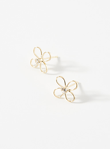 Floral silhouette earrings