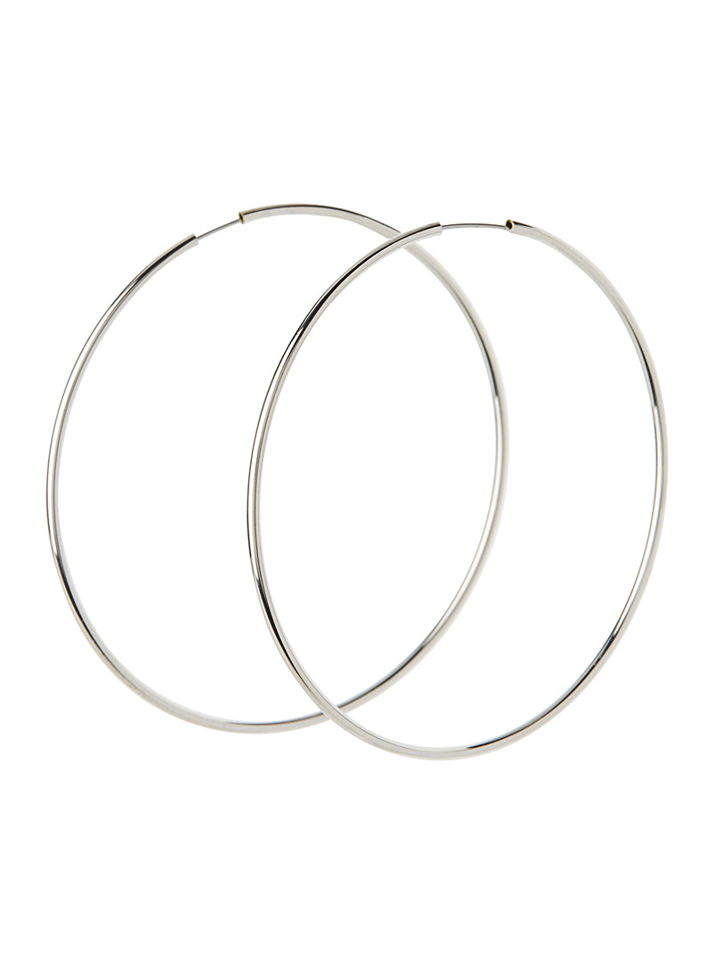Simons Silver Essential hoops for women
