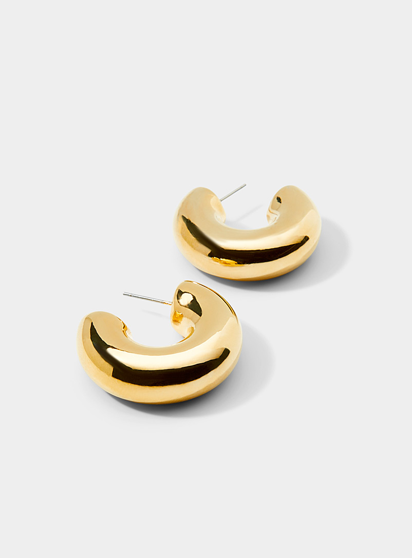 Simons Assorted Chubby gold hoops for women