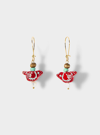 Les boucles d'oreilles oiseaux artistiques