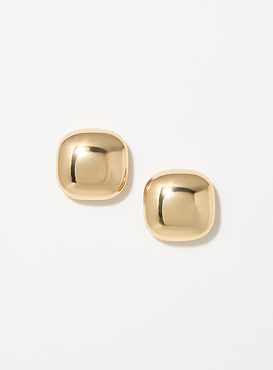 Rounded square earrings