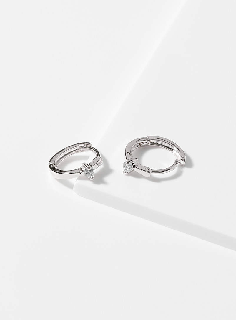 Simons: Les anneaux minimalistes Argent pour femme