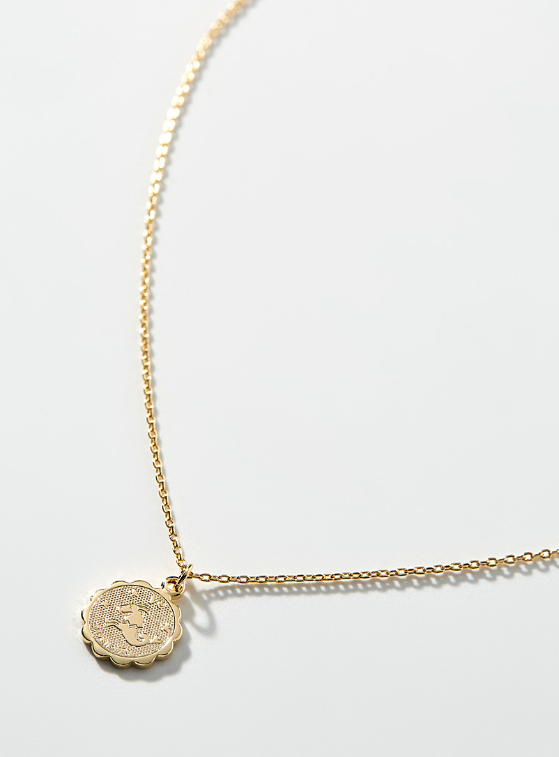Simons Capricorn  Zodiac sign necklace for women