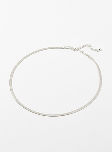 Le collier cha&icirc;ne maille serpent