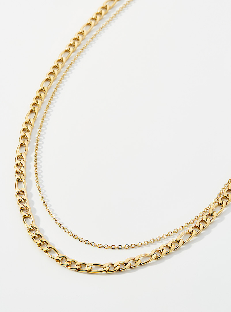Simons Assorted Figaro double-chain necklace for women