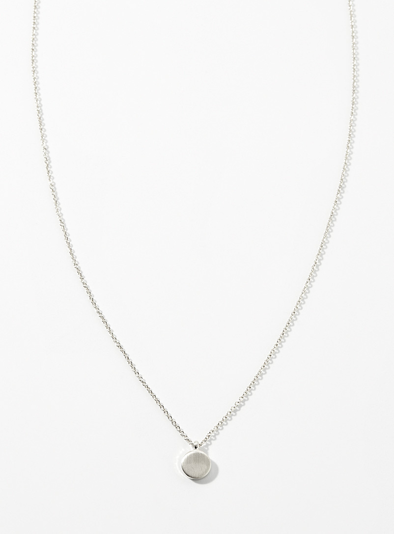 Simons: Le collier pendentif minimaliste Argent pour femme