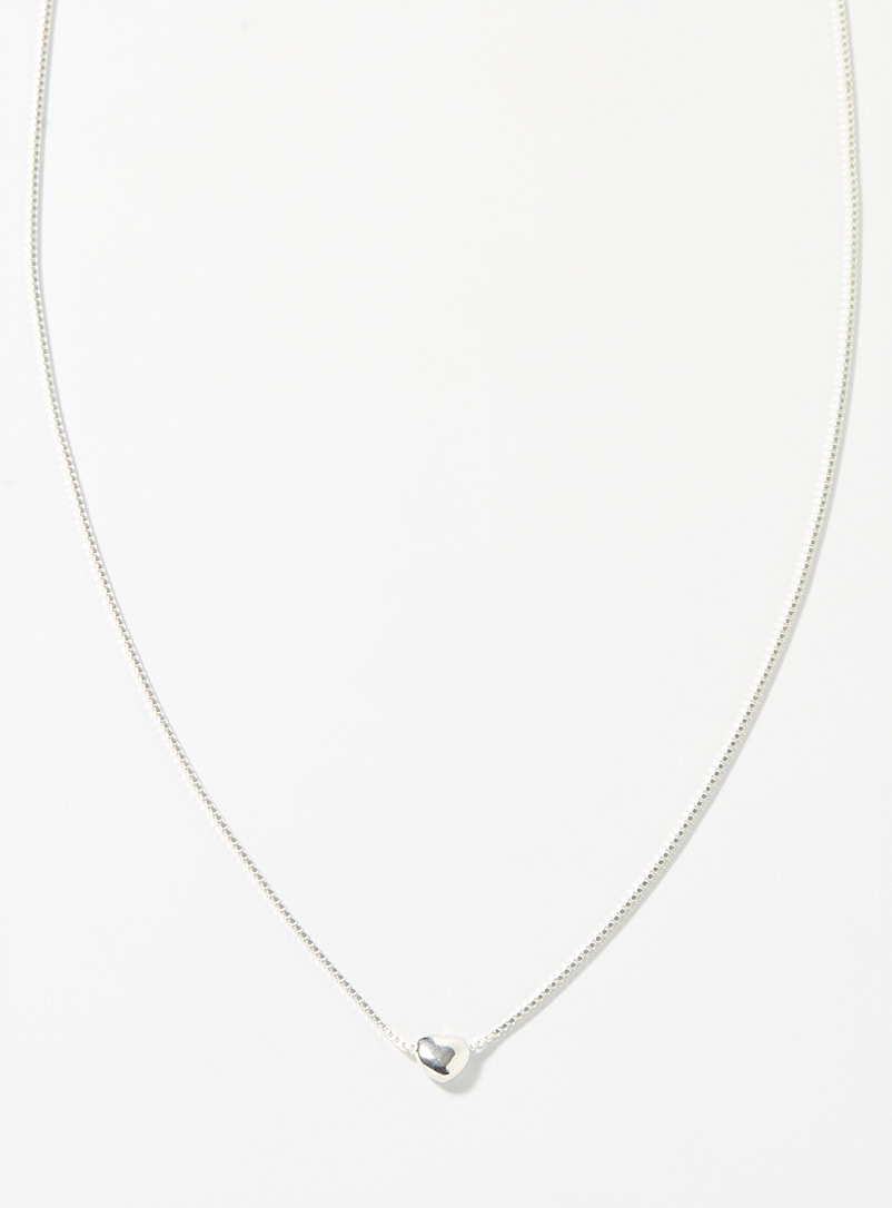 Simons Silver Mini-heart silver chain for women