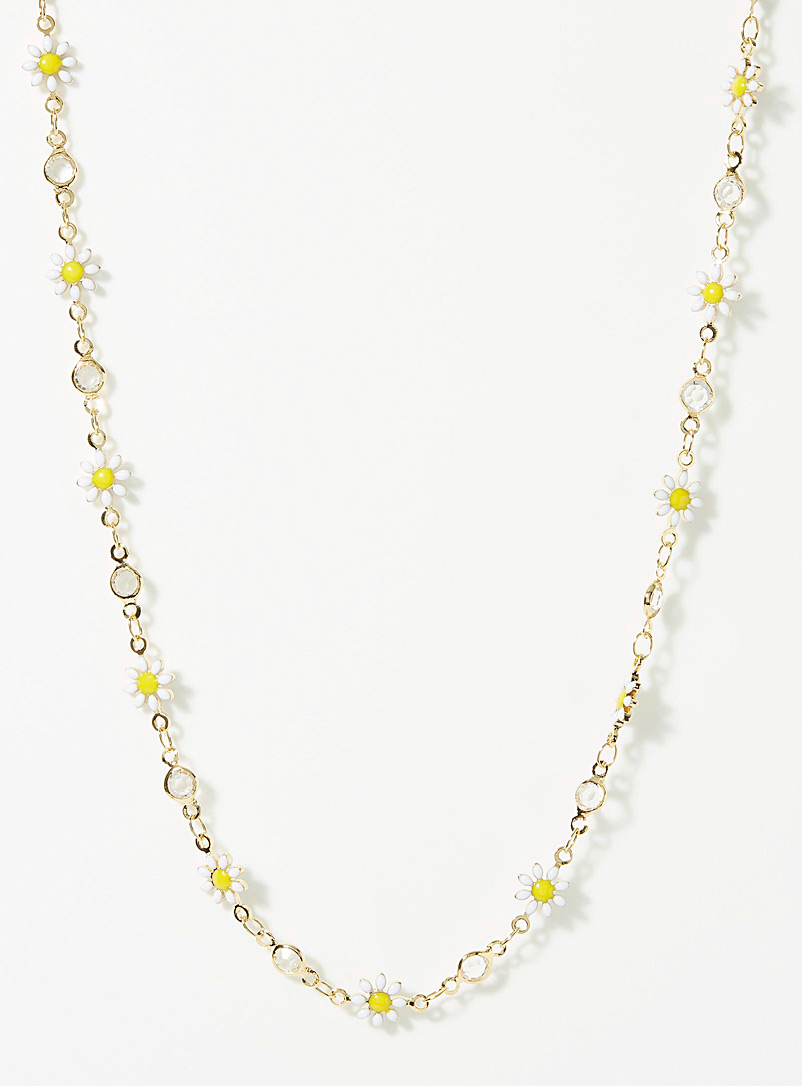 Simons White Little flower necklace for women