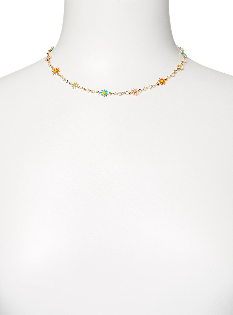 Simons: Le collier petites fleurs Assorti pour femme