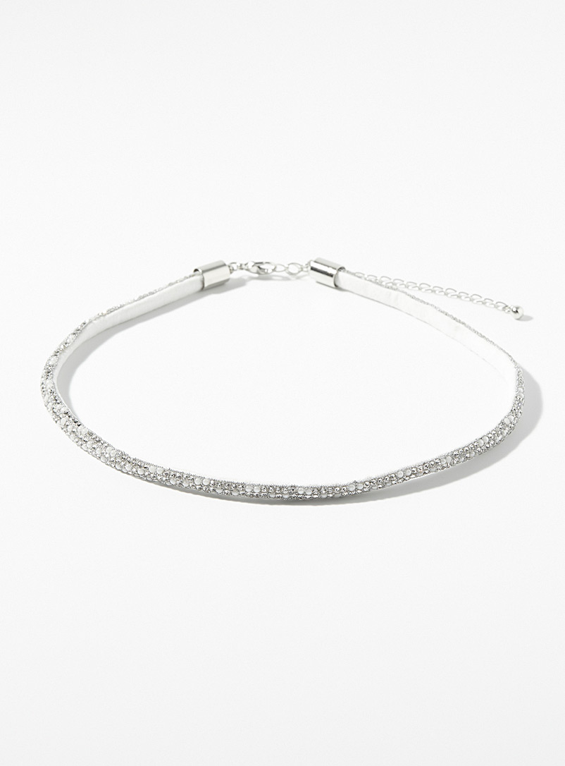 Simons Ivory White Pearl and crystal choker for women