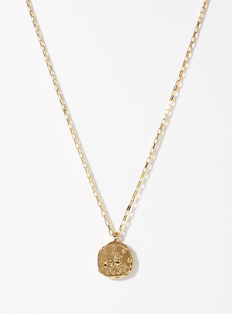 Simons Capricorn  Astrological medallion chain for women