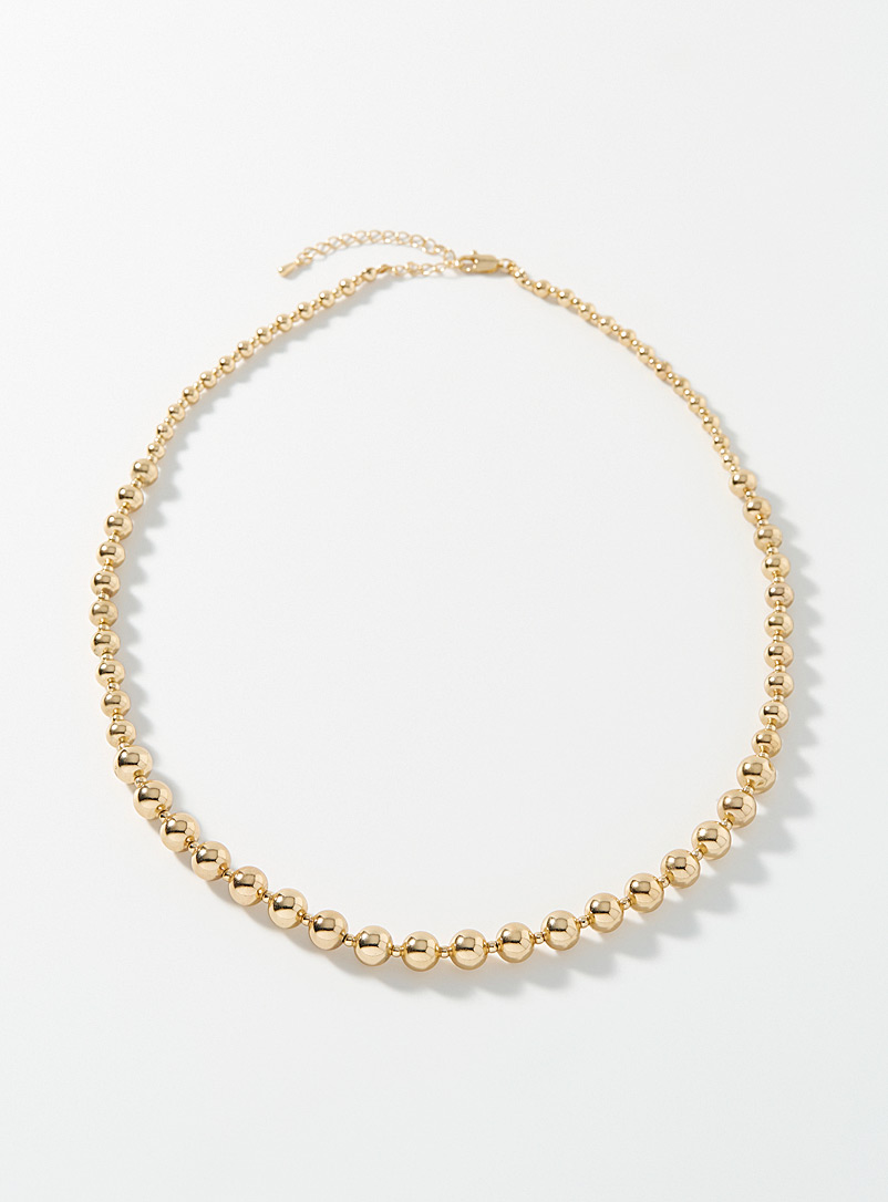 Simons: Le collier perles métalliques Assorti pour femme