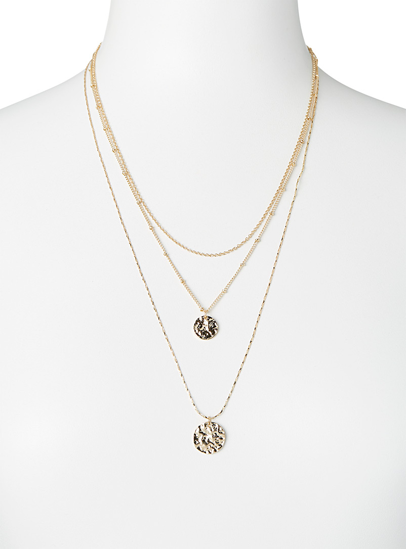 Simons: Le collier multirang boh&egrave;me Argent pour femme