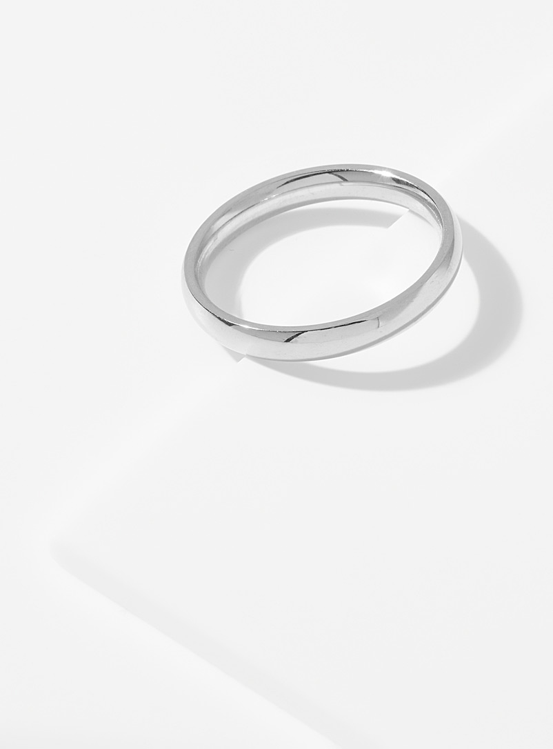 Simons Silver Oversized simplicity ring for women